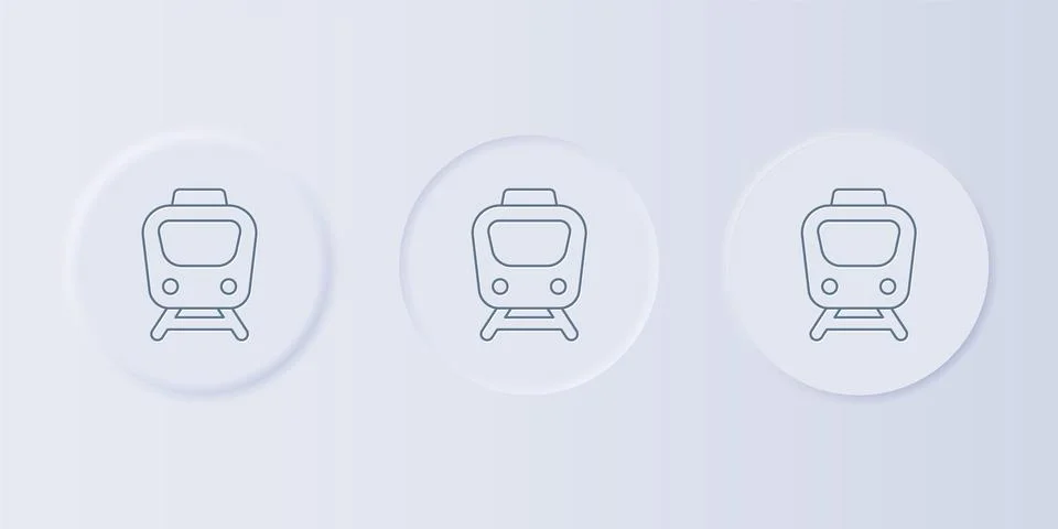 Grey Train icon isolated on grey background. Public transportation symbol. .. 스톡 일러스트