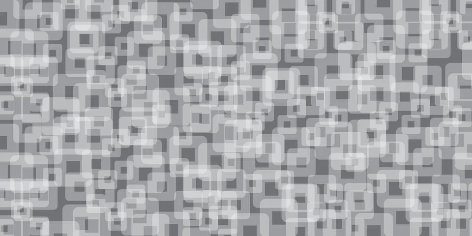 Grey Translucent Rounded Geometric Square Shapes - Abstract Background Desg.. イラスト素材