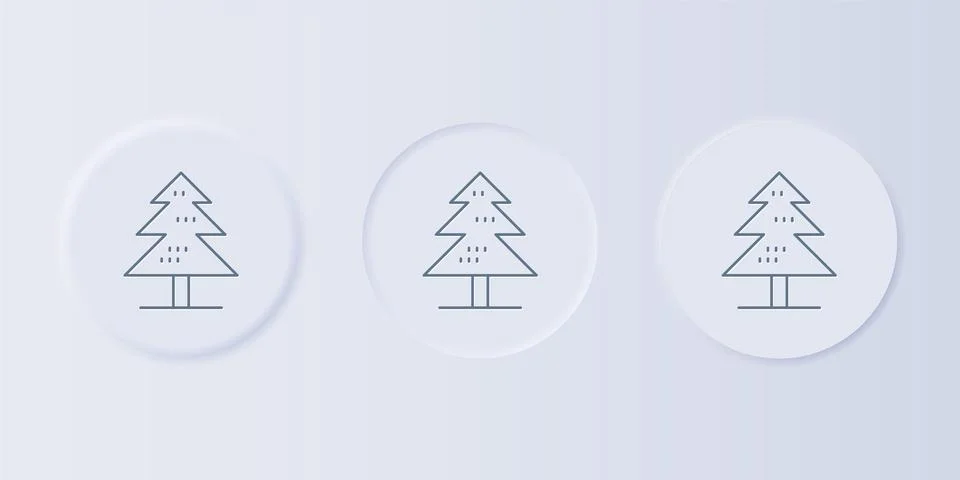 Grey Tree icon isolated on grey background. Forest symbol. Set icons in squ.. イラスト素材