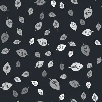 Grey Tree icon isolated seamless pattern on black background. Forest symbol.  스톡 일러스트
