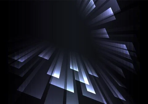 Grey triangle overlap stripe rush in dark background Stock Illustration