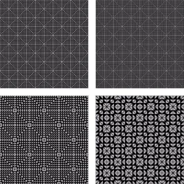 Grey triangle pattern set Illustrazione stock