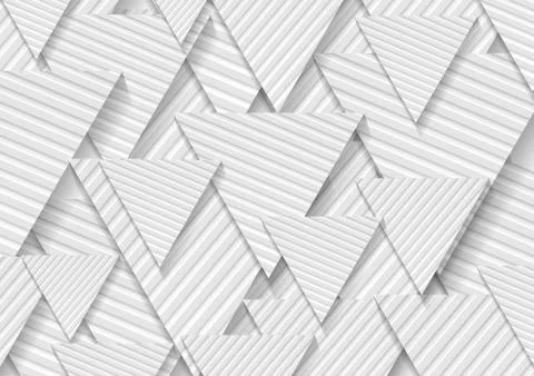 Grey triangles with striped pattern abstract tech background Illustrazione stock