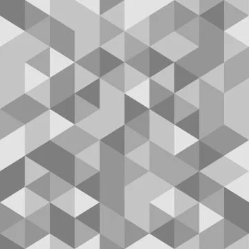 Grey triangular background. Seamless geometric pattern. Grey triangles. Low poly Stock Illustration