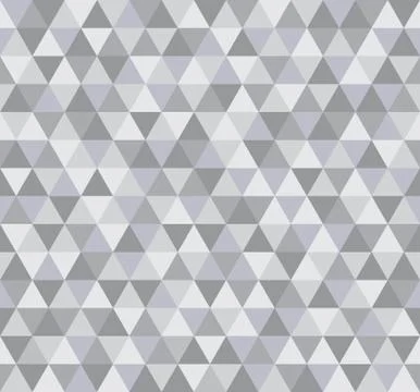 Grey Triangular Mosaic Abstract Seamless Pattern Stock Illustration