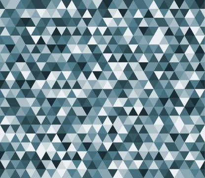 Grey triangular seamless pattern. Geometric vector background. Polygonal mosa Stock Illustration