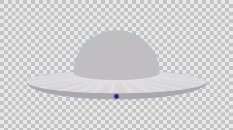 Grey UFO with Transparent Background Vidéo 59942077