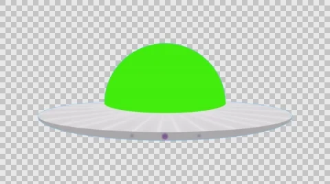 Grey UFO with Transparent Background Vídeo Stock 59942078