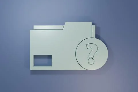 Grey Unknown document folder icon isolated on purple-blue background. File .. Foto stock