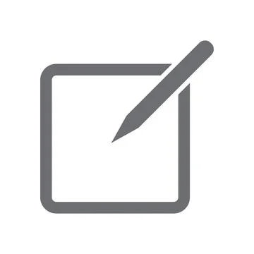 Grey vector compose email icon isolated on white background Stock Illustration