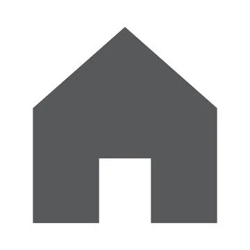 Grey vector home solid icon isolated on white background 스톡 일러스트
