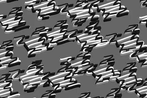 Grey Vector Isometric Background Seamless Pattern, 3D Illustration Stock Illustration