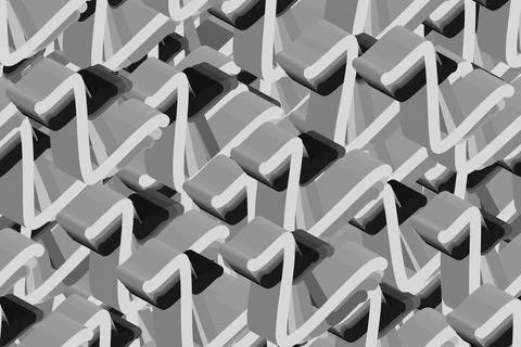 Grey Vector Isometric Background Seamless Pattern, 3D Illustration Stock-Illustration