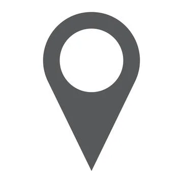 Grey vector point of location solid icon isolated on white background イラスト素材