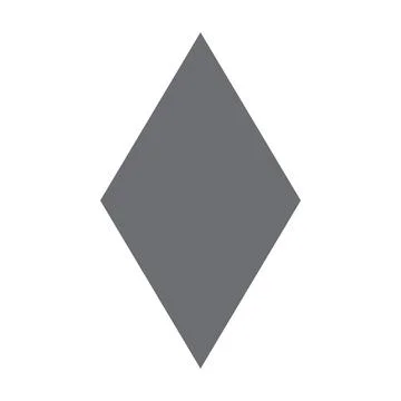 Grey vector rhombus solid icon isolated on white background 스톡 일러스트