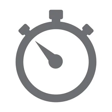 Grey vector stopwatch timer icon isolated on white background Stockillustratie