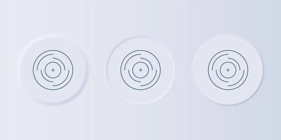 Grey Vinyl disk icon isolated on grey background. Set icons in square butto.. Illustrazione stock