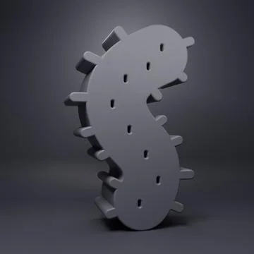 Grey Virus icon isolated on grey background. Corona virus 2019-nCoV. Bacter.. Ilustração Stock