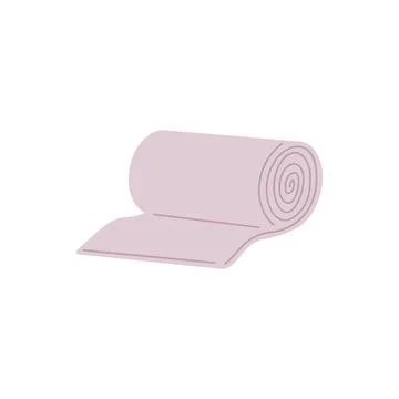 Grey wallpaper roll isolated on white background. Scroll of blank paper Stock Illustration
