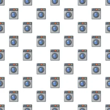Grey washing machine pattern seamless Illustrazione stock