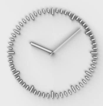 Grey watch 3 d rendering Stock Illustration