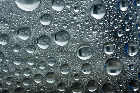 Grey water drops background Stock Photos