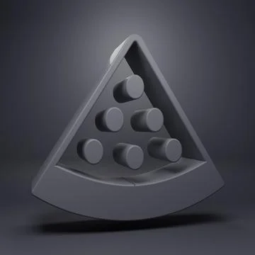 Grey Watermelon icon isolated on grey background. Minimalism concept. 3D re.. Stock Illustration