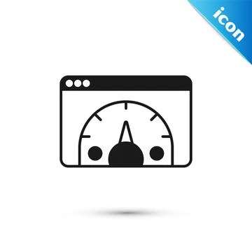 Grey Web analytics information and development website statistic icon isolated Stock Illustration