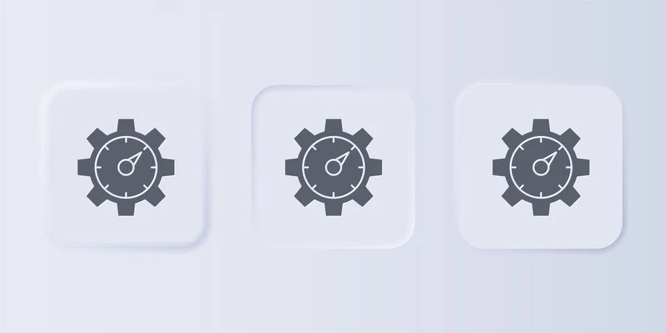 Grey Web analytics information and development website statistic icon isola.. 스톡 일러스트