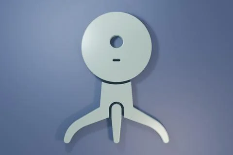 Grey Web camera icon isolated on purple-blue background. Chat camera. Webca.. Stock Photos