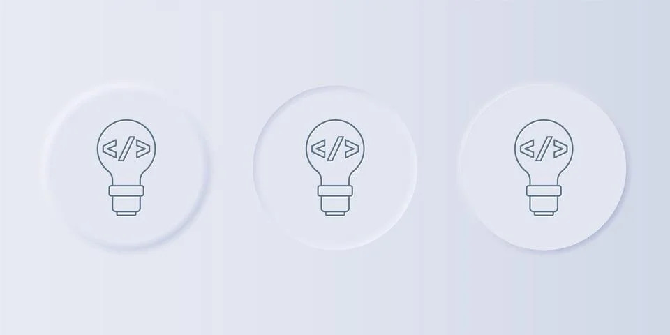 Grey Web design and front end development icon isolated on grey background... Illustrazione stock