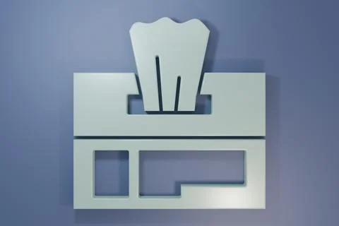 Grey Wet wipe pack icon isolated on purple-blue background. Minimalism conc.. 库存插图