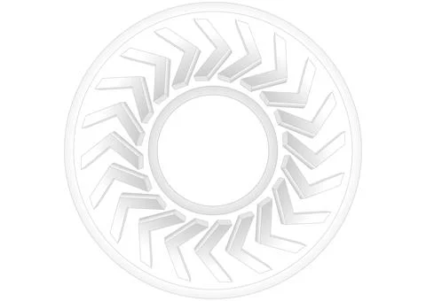Grey white 3d round arrows abstract technology background Stock Illustration