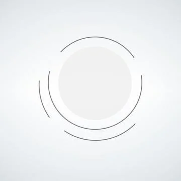 Grey white Abstract Hi-tech circle, cyber circle template. Stock vector illus Stock Illustration
