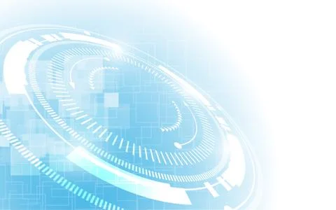 Grey white Abstract technology background with various technology elements Stock Illustration