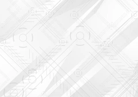 Grey white abstract technology background Stock Illustration