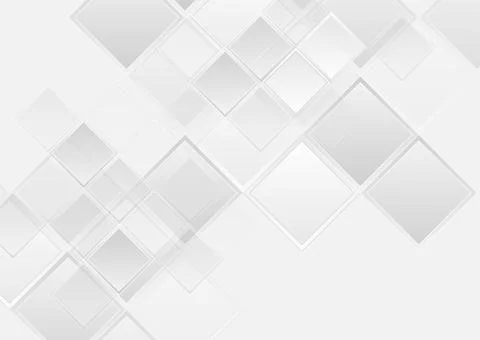 Grey white glossy squares abstract technology design Stock Illustration