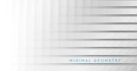 Grey white minimal abstract background with geometric striped pattern Stock Illustration