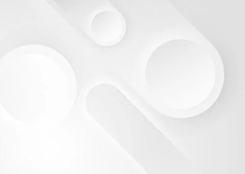 Grey white minimal geometric background with glossy circles and stripes イラスト素材