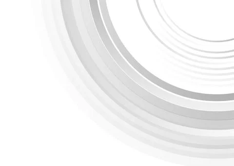 Grey white minimal geometric circles abstract background Stock Illustration
