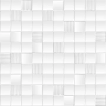 Grey white minimal tech squares vector pattern background Stock Illustration