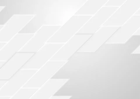 Grey white minimal tiles tech geometric background Illustrazione stock