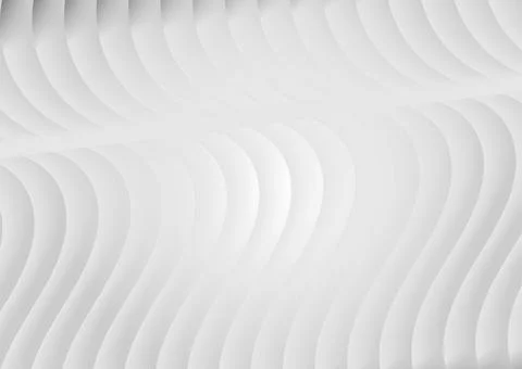 Grey white smooth curved waves abstract minimal geometric background イラスト素材