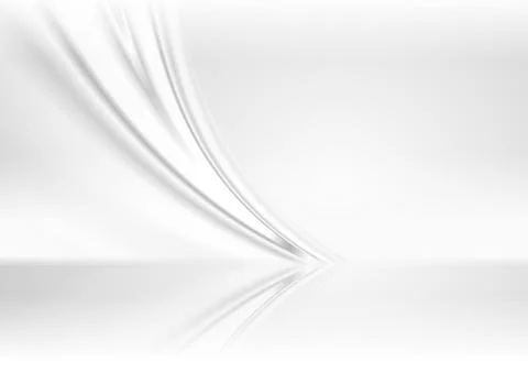 Grey white smooth wave abstract tech background Ilustración de archivo