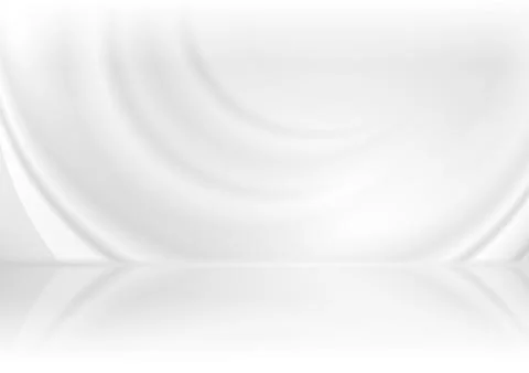 Grey white smooth waves abstract tech background Stock Illustration