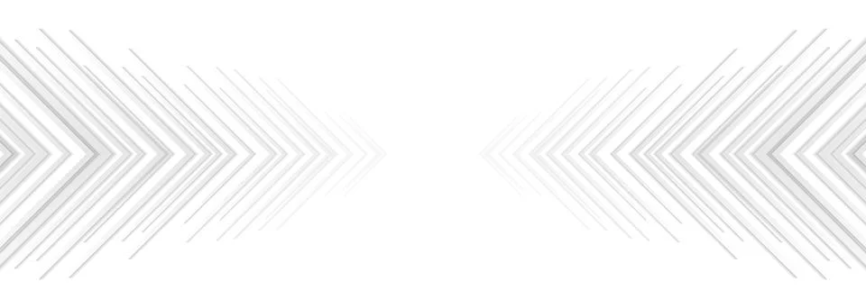 Grey white tech arrows abstract geometric minimal background Illustrazione stock
