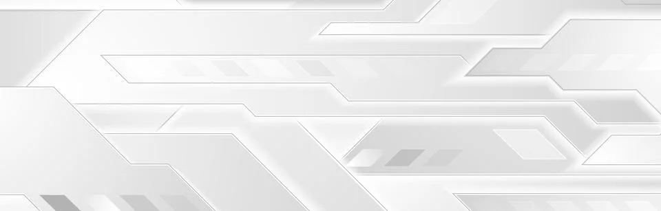 Grey white tech geometric abstract banner 스톡 일러스트