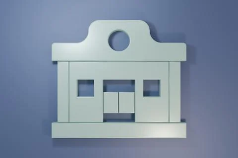 Grey Wild west saloon icon isolated on purple-blue background. Old west bui.. 库存插图