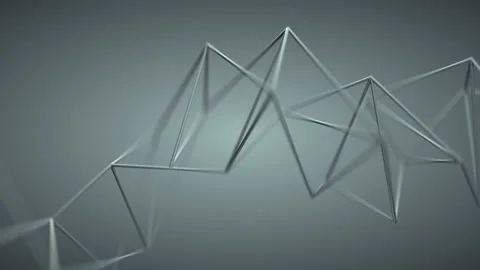 Grey wireframe shape seamless loop 3D render animation Stock Footage 119692727