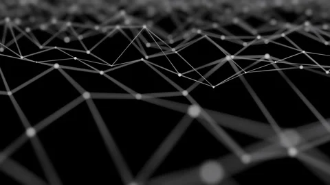 Grey Wireframes And Dots As Web Network Representation Video stock 257957697